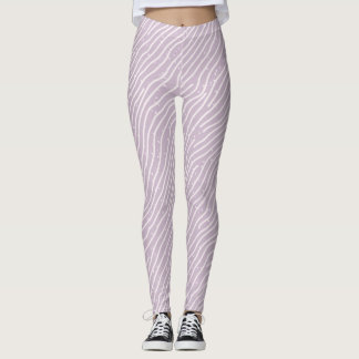 Minimalistisk lila vågig linjemönstrad gymstrumpa leggings