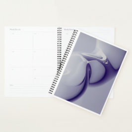 Minimalistisk lila vätske konst spiral planerare