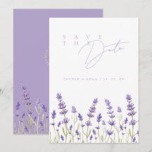 Minimalistisk lila vildblomma bröllop