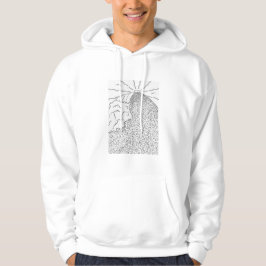 Minimalistisk lindvågsgarntröja hoodie