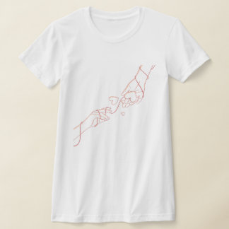 Minimalistisk Linje Kärlek T-Shirt