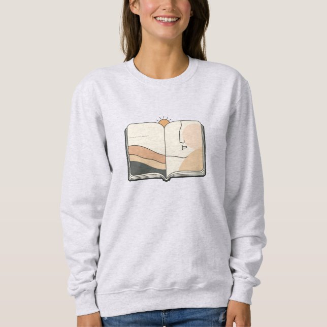 Minimalistisk Linje Konst Anteckningsbok & Sol – M T Shirt (Framsida)