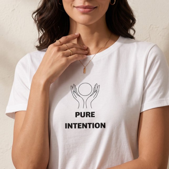 Minimalistisk Linje Konst Händer Med Ren Intention T Shirt (Skapare uppladdad)