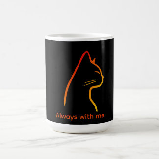 Minimalistisk linje konst husdjur porträtt kaffemugg