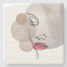Minimalistisk Linje Konst Mjuk Glam Modern Feminim Stenunderlägg