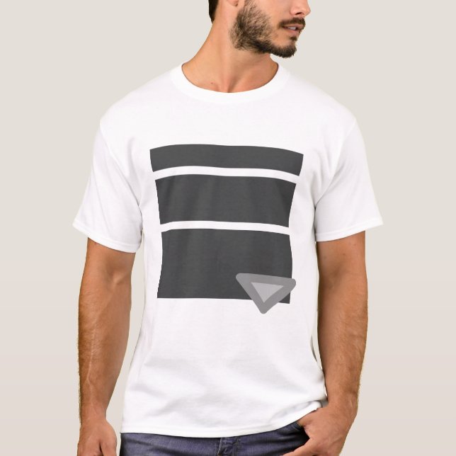 Minimalistisk Linje Konst T Shirt (Framsida)