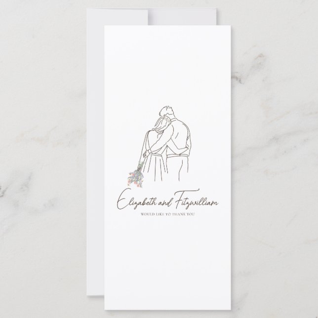 Minimalistisk linjeartikel Romantic lite Blommigt  (Framsida)