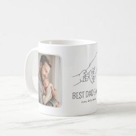 Minimalistisk Linjekonst Fars Dag Foto Kaffemugg