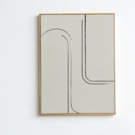 Minimalistisk linjekonst för neutralt | Skriv ut a Perfect Poster