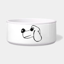 Minimalistisk linjekonst Hund Bowl - Elegant Hund