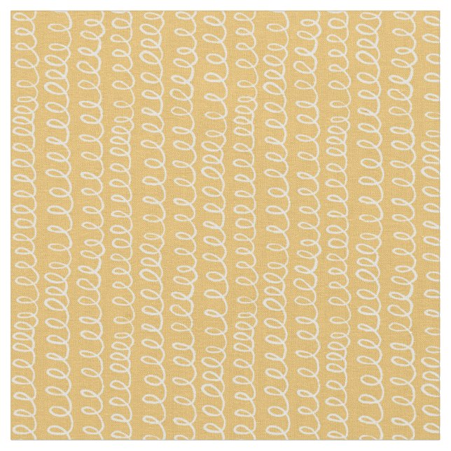 Minimalistisk linjekonst mönster gul tyg (Närbild)