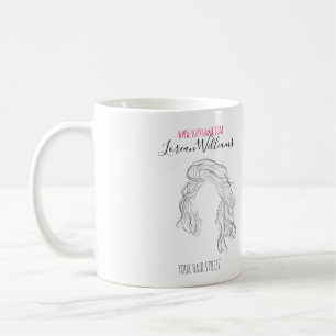 Minimalistisk linjekonst Vågigt natthårstidsslista Kaffemugg