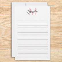 Minimalistisk linjerad personlig chic monogram