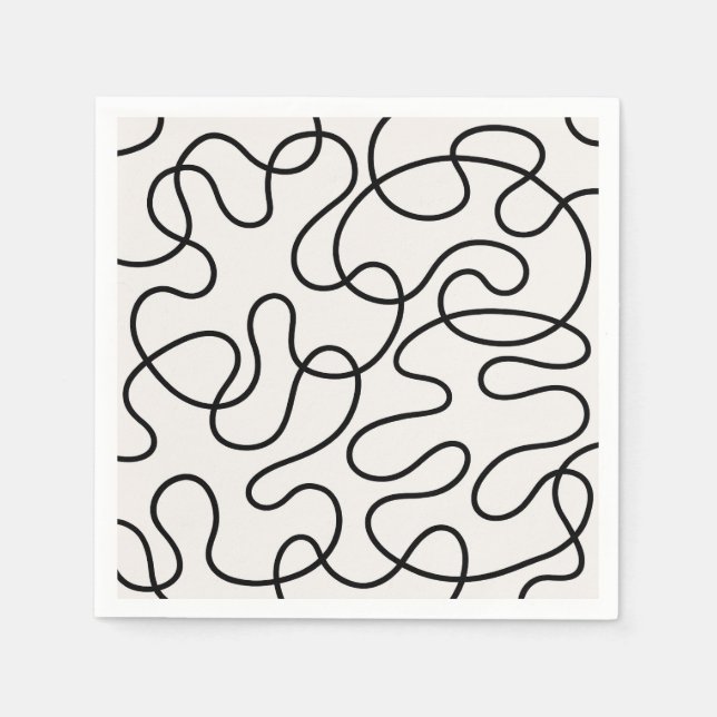 Minimalistisk Linvävning Pappersservett (Framsidan)