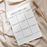 Minimalistisk lista över svarta och vita Livsmedel Anteckningsblock<br><div class="desc">Behålla din shopping med det här minimalistiska anteckningsblocket för svartvita livsmedel. Perfekt för en elegant och modern strategi för er planering i livsmedel.</div>