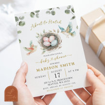 Minimalistisk Little Birdie Baby Shower