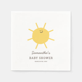 Minimalistisk Little Ray of Sunshine Baby Shower Pappersservett