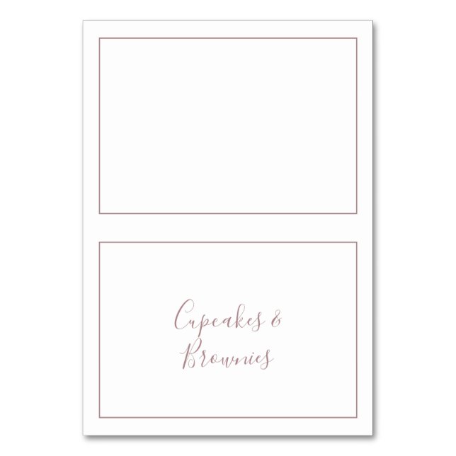 Minimalistisk livsmedelsetikett Ro Guld Buffet Foo Bordsnummer (Framsidan)