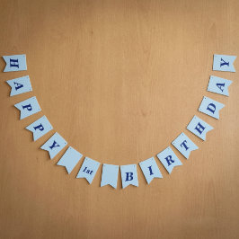 Minimalistisk ljusblå födelsedagsgirlsbanner för b vimplar