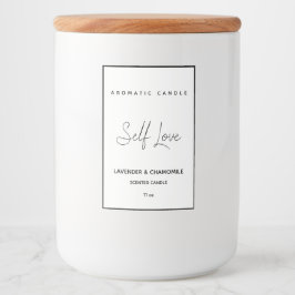 Minimalistisk ljusmarkering mat etikett