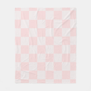 Minimalistisk Ljusrosa Neutral Rutig Fleecefilt