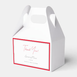 Minimalistisk Ljust Körsbärs Röd Kant Bröllop Presentaskar