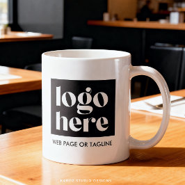 Minimalistisk Logotyp av Anpassningsbar för främja Kaffemugg
