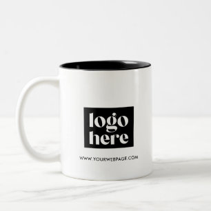 Minimalistisk Logotyp av Anpassningsbar för främja Två-Tonad Mugg