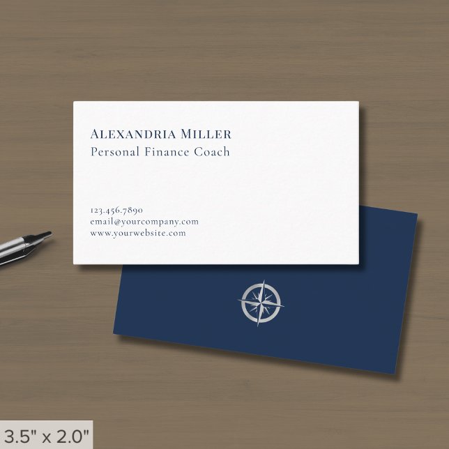 Minimalistisk Logotyp av blå Anpassningsbar Visitkort (Skapare uppladdad)