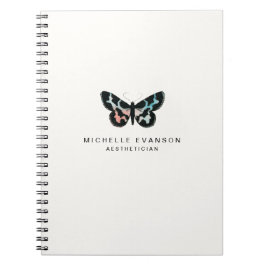 Minimalistisk Logotyp av vattenfärgsfjäril Anteckningsbok