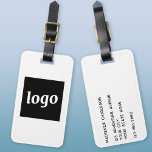 Minimalistisk logotyp bagagebricka<br><div class="desc">Enkel logotyp för ditt företag. Byt ut logotypen och informationen mot din egen och anpassa bakgrunden till färg i designen verktyg. Perfekt för att vara en marknadsföringspost till ge för kunder,  kunder och anställda,  samt för affärsresor och affärsutställningar.</div>