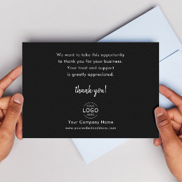 Minimalistisk Logotyp Business Tack Anteckningskort