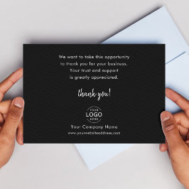 Minimalistisk Logotyp Business Tack Anteckningskort