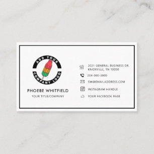 Minimalistisk Logotyp för anpassningsbar med Socia Visitkort