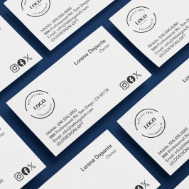 Minimalistisk Logotyp för Anpassningsbar, Social m Visitkort