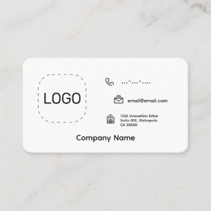 Minimalistisk Logotyp för anpassningsbar Visitkort