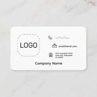 Minimalistisk Logotyp för anpassningsbar Visitkort