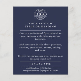 Minimalistisk Logotyp för blå affärsverksamhet Flygblad