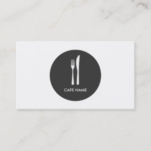 Minimalistisk Logotyp för Catering och Knivar-cirk Visitkort