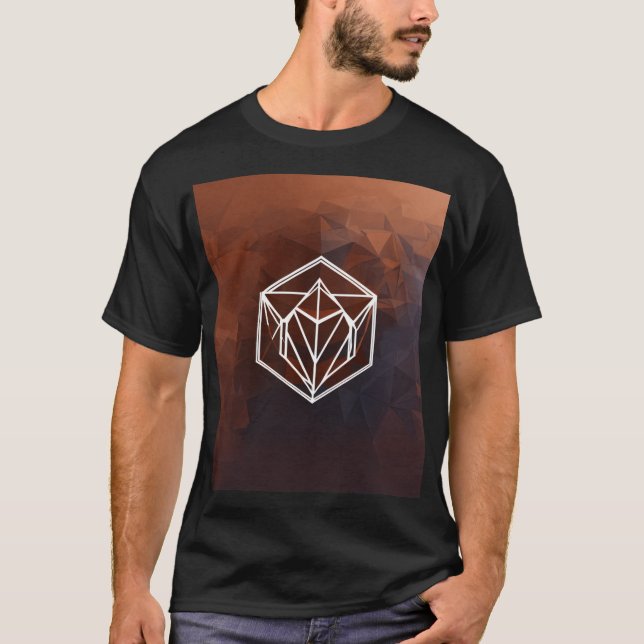 Minimalistisk Logotyp för geometrisk kontraktor T Shirt (Framsida)