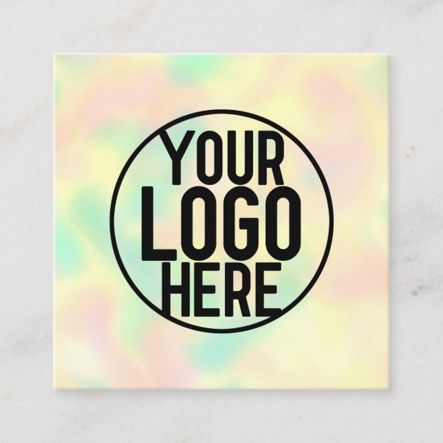 Minimalistisk Logotyp för modern regnbåge, salon Fyrkantigt Visitkort (Framsida)