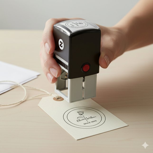 Minimalistisk Logotyp för Namnteckning konsthandli Självfärgande Stämpel (Skapare uppladdad)