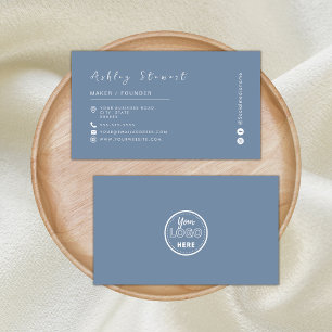 Minimalistisk Logotyp för periwinkle-Professionell Visitkort