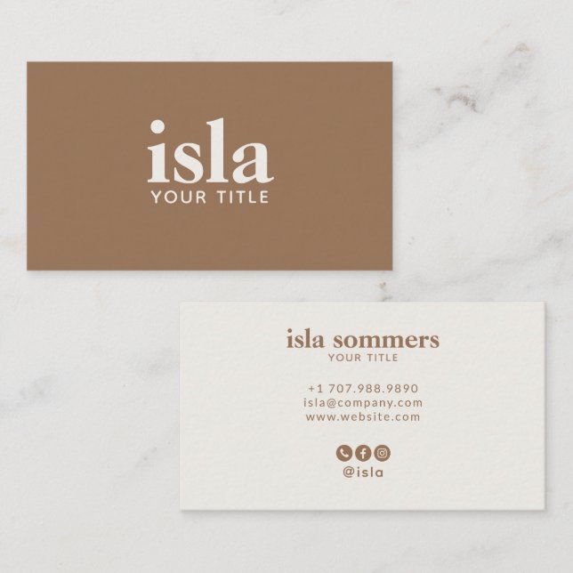 Minimalistisk logotyp för professionell typografi  visitkort (Fram/baksida)