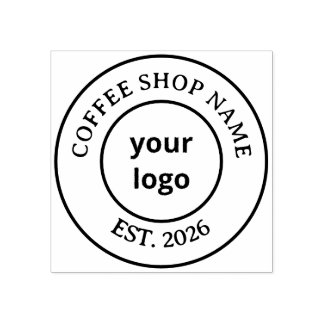 Minimalistisk logotyp för specialkafé i koppformat stämpel