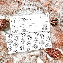 Minimalistisk logotyp för svarta och vita presentk