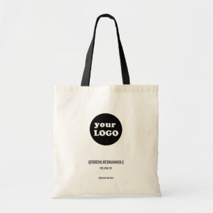 Minimalistisk Logotyp för svartvit Anpassningsbar Tygkasse