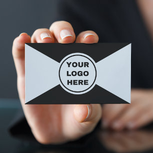 Minimalistisk Logotyp för svartvit triangel Visitkort