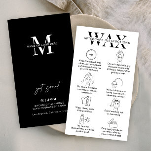 Minimalistisk Logotyp för Vax-handbok för efterbeh Visitkort
