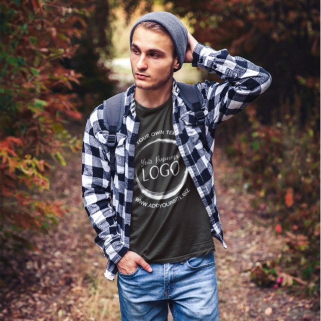 Minimalistisk Logotyp i svartvitt T Shirt (Dark Logo Tees)